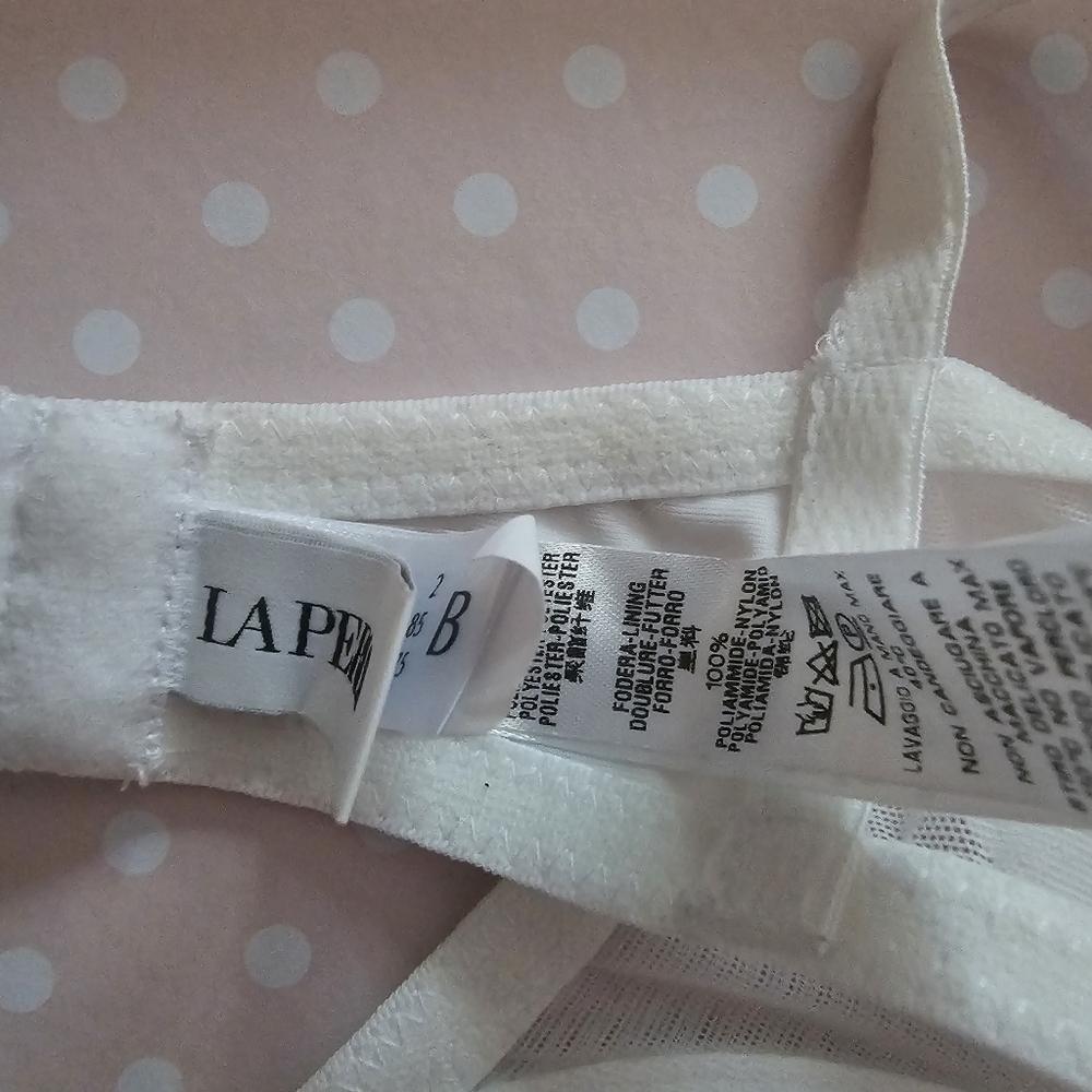 La Perla White Lace Trim Underwire Bra 34B - Picture 2 of 6